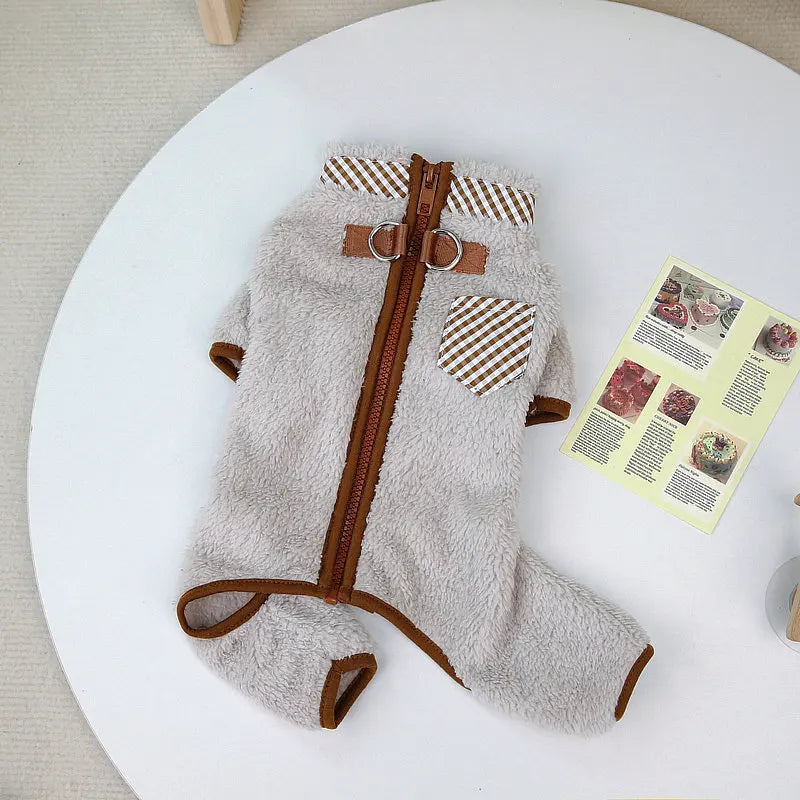 Winter Dog Pajamas – Warm Puppy Jumpsuit for Small & Medium Dogs