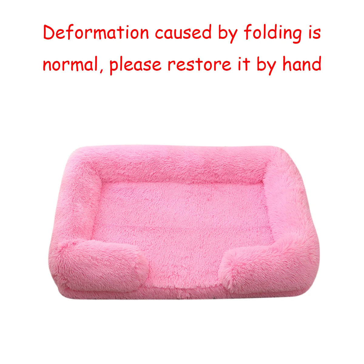 Winter Plush Square Dog Bed - Thickened Comfort Sofa