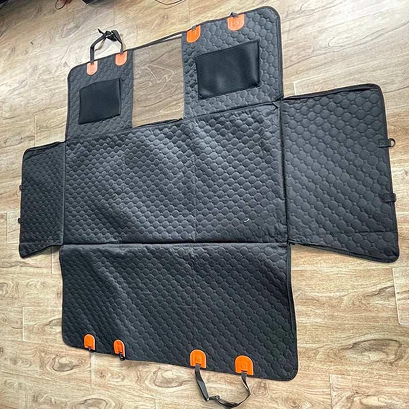 Extended Dog Car Seat Cover – Waterproof Backseat Bed & Travel Mat