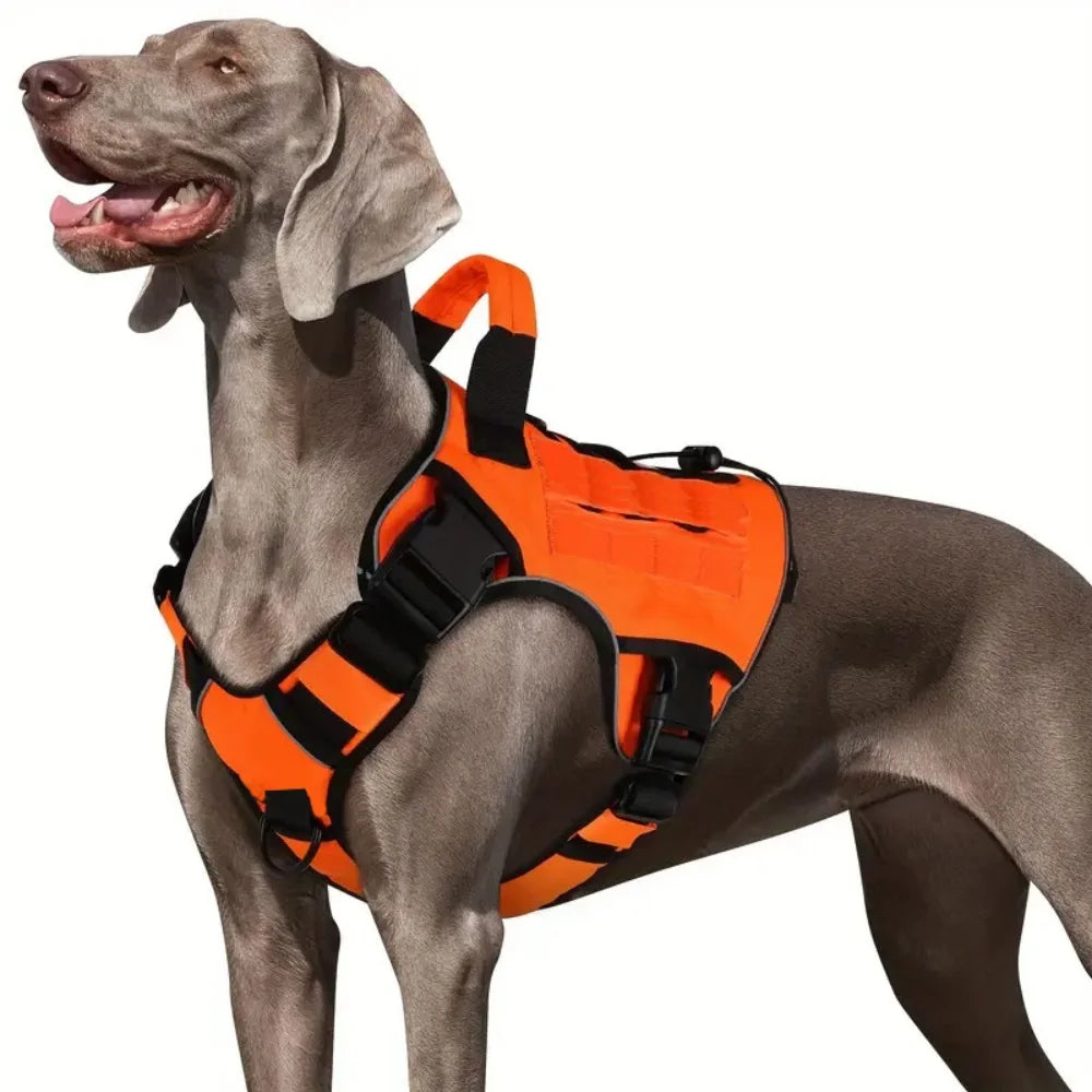 Adjustable No-Pull Tactical Dog Harness – Large Breeds
