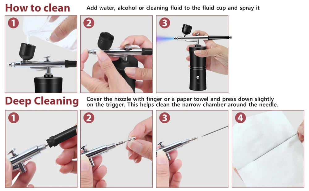 Airbrush with Compressor Airbrush Painting Mini Spray Gun for Painting Wireless Electric Paint Gun Airbrush Kit with Compressor