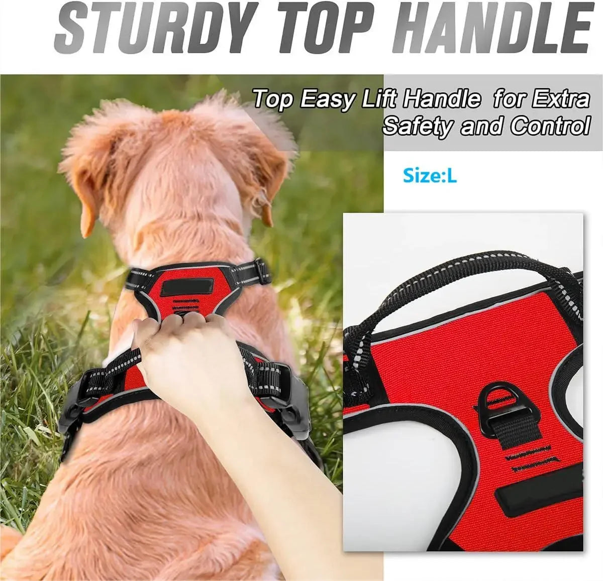 No-Pull Front Clip Dog Harness – Reflective & Heavy Duty