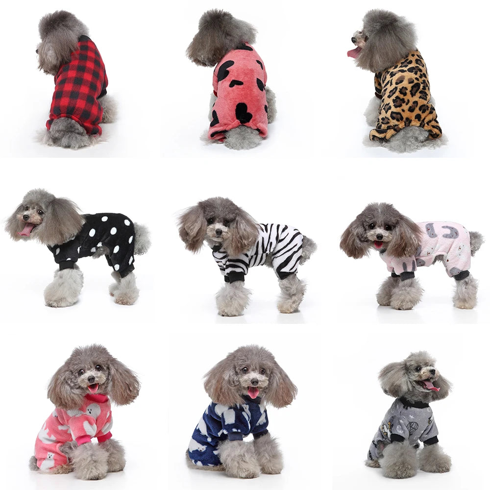 Cozy Winter Pajamas – Cozy Overalls for Small Dogs & Puppies