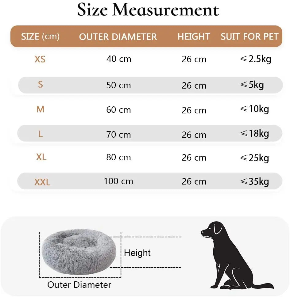 Extra Large Donut Dog Bed – Plush & Anti-Slip