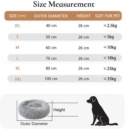 Extra Large Donut Dog Bed – Plush & Anti-Slip