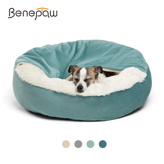 Orthopedic Dog Bed with Hooded Blanket - Vancouver Winter Essential