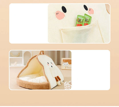 Winter Warm Dog & Cat Bed – Soft Cotton Non-Slip Sleeping Sofa Mat