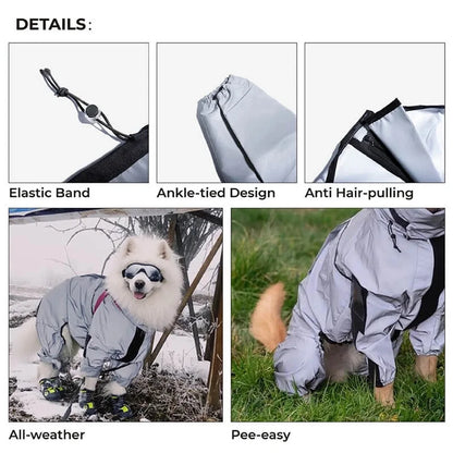 Waterproof Dog Raincoat - All-Weather Pet Jumpsuit