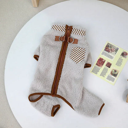 Winter Dog Pajamas – Warm Puppy Jumpsuit for Small & Medium Dogs