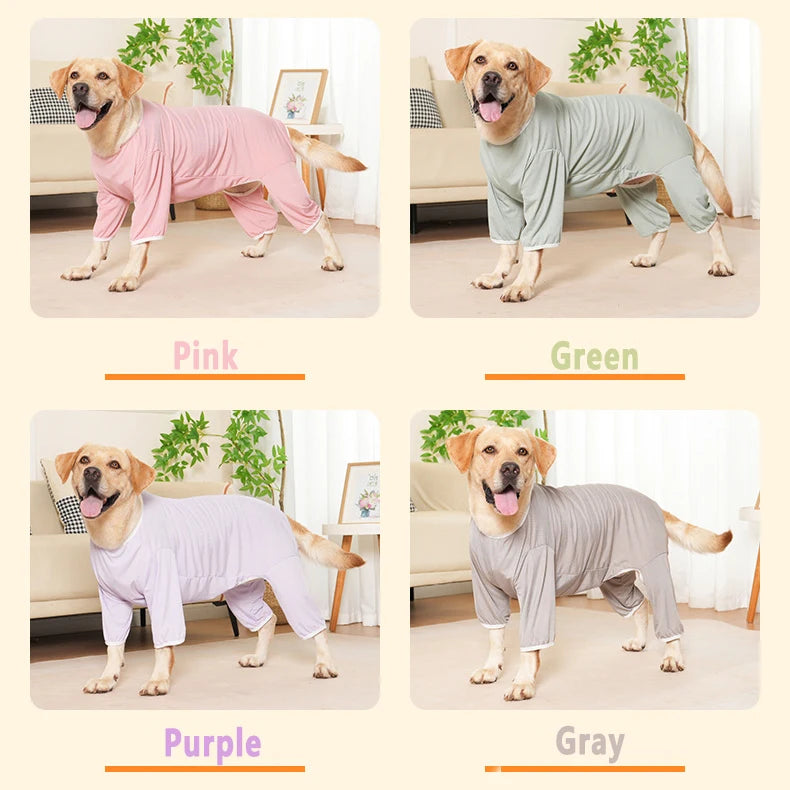 Cooling Summer Dog Pajamas – Soft Recovery Onesie for Medium & Large Dogs