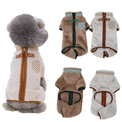 Winter Dog Pajamas – Warm Puppy Jumpsuit for Small & Medium Dogs