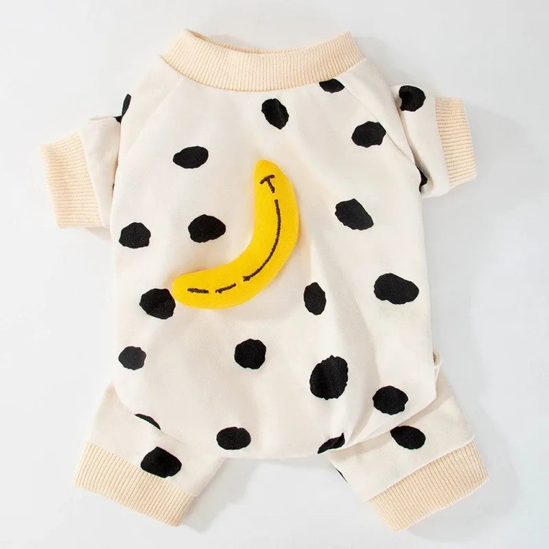 Cozy Cotton Dog Pajamas – Warm Winter Overalls for Small Dogs