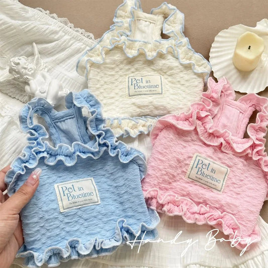 Summer Puppy Lace Dog Vest – Breathable Cotton Camisole