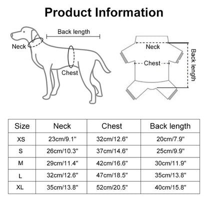 Cozy Cotton Dog Pajamas – Warm Winter Overalls for Small Dogs
