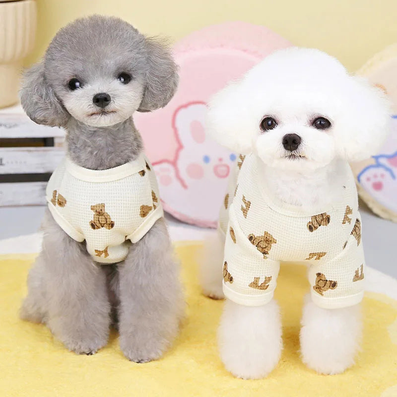 Animal Print Dog Pajamas – Sleeveless Jumpsuit for Small Dogs