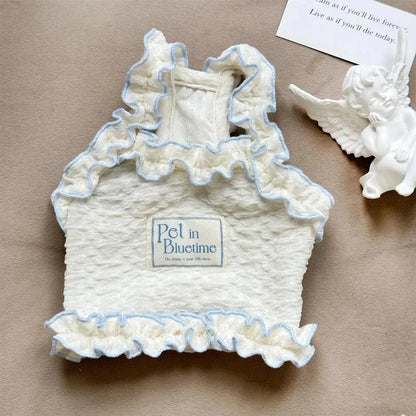 Summer Puppy Lace Dog Vest – Breathable Cotton Camisole