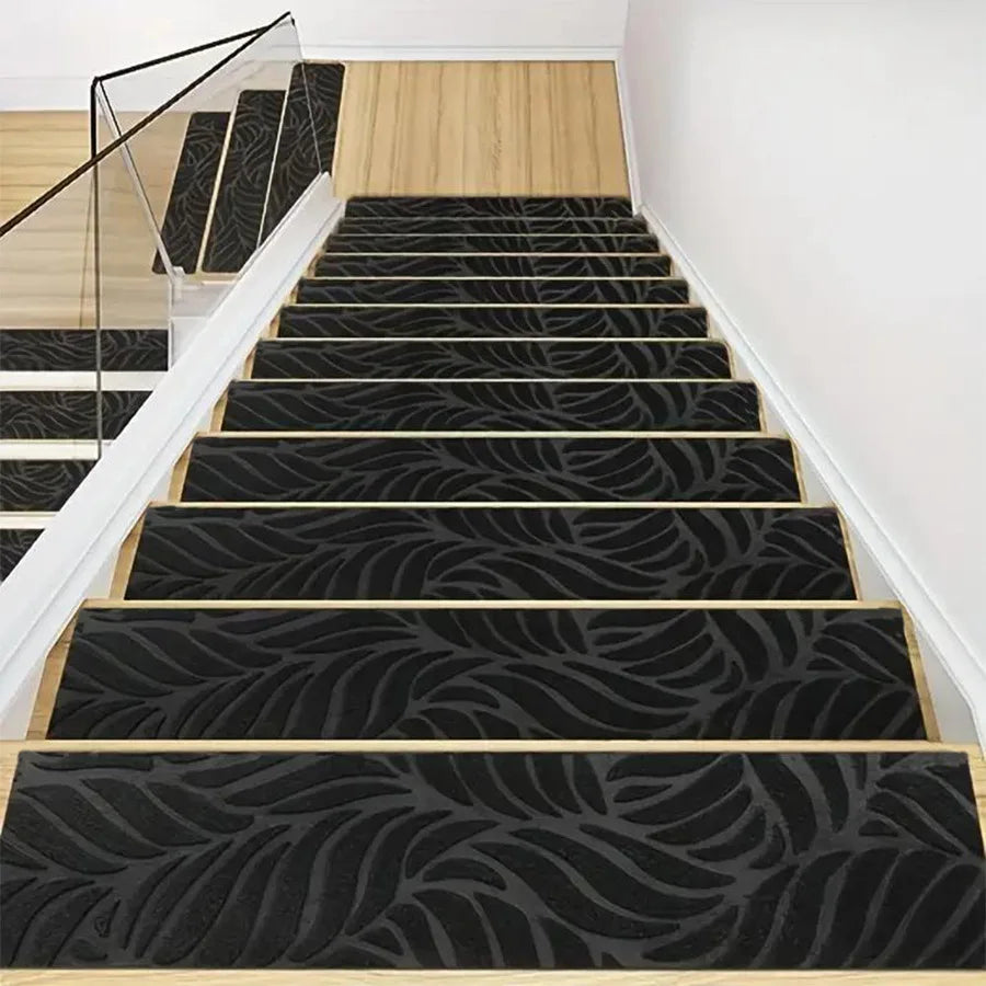 Non-Slip Stair Treads - Washable Self-Adhesive Carpet Pads 76x20cm