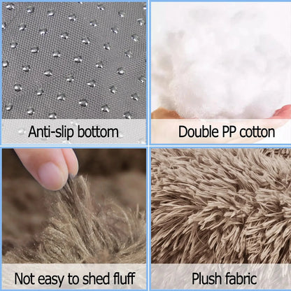Donut Plush Dog Bed – Warm & Washable