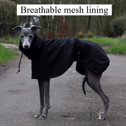 Rain Jacket - Waterproof Polyester Coat for Large Breeds