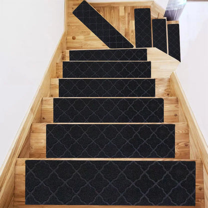 Non-Slip Stair Treads - Washable Self-Adhesive Carpet Pads 76x20cm