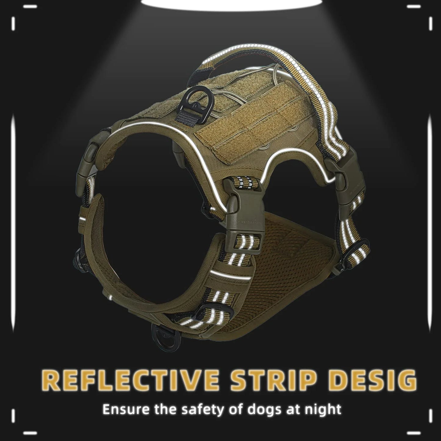 Tactical No-Pull Dog Vest Harness – Reflective & Adjustable