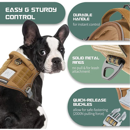 No-Pull Tactical Dog Harness – Reflective & Adjustable