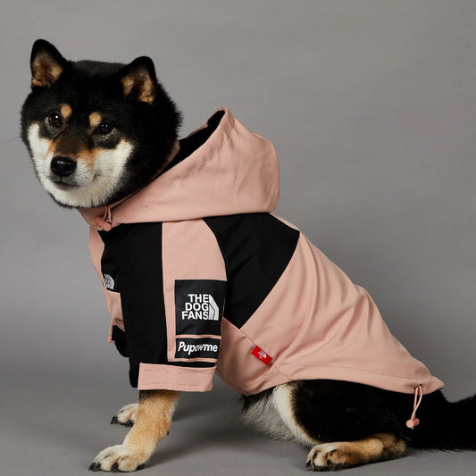 Polyester Dog Raincoat – Durable All-Season Solid Jacket
