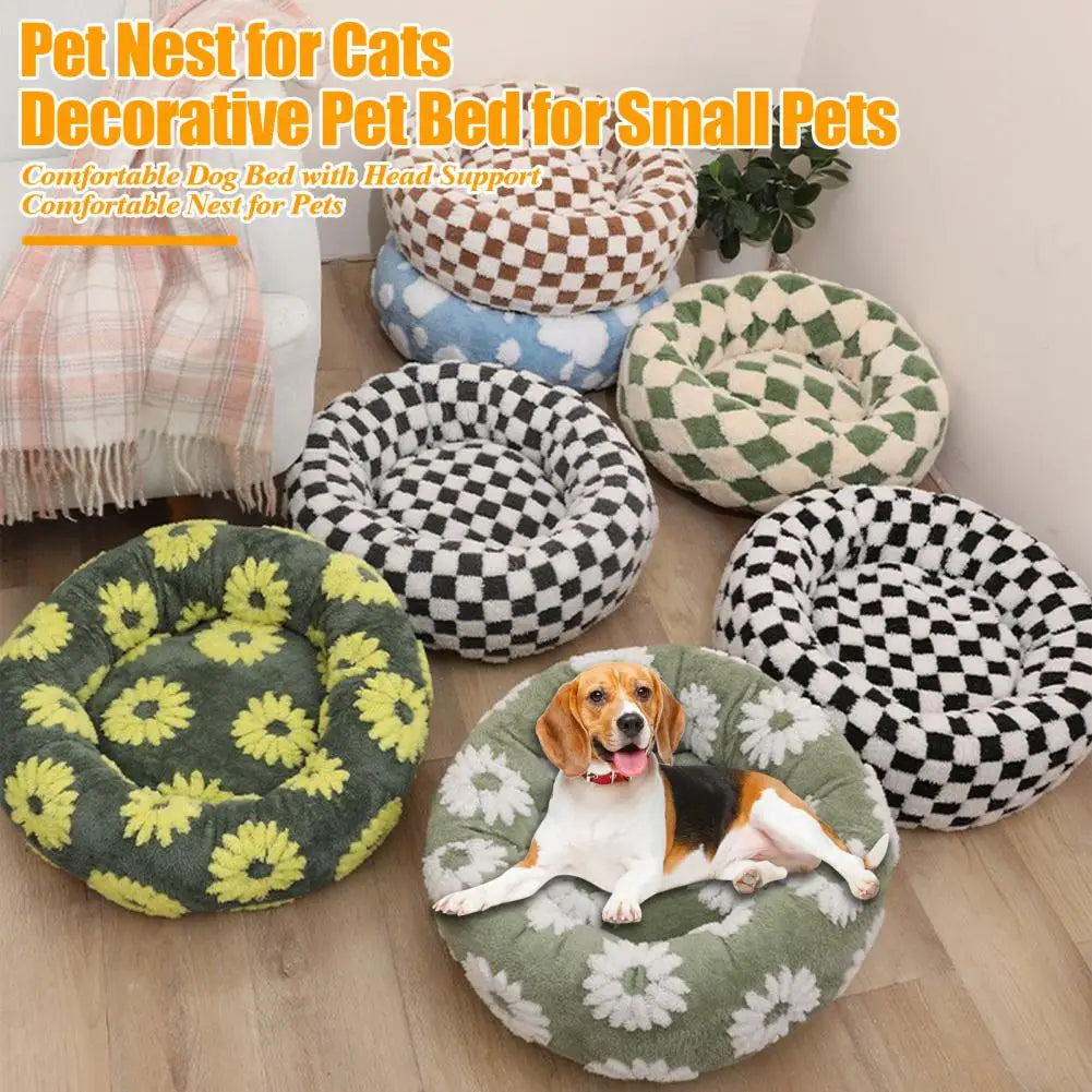 Raised Edge Donut Dog Bed – Plush & Anti-Slip