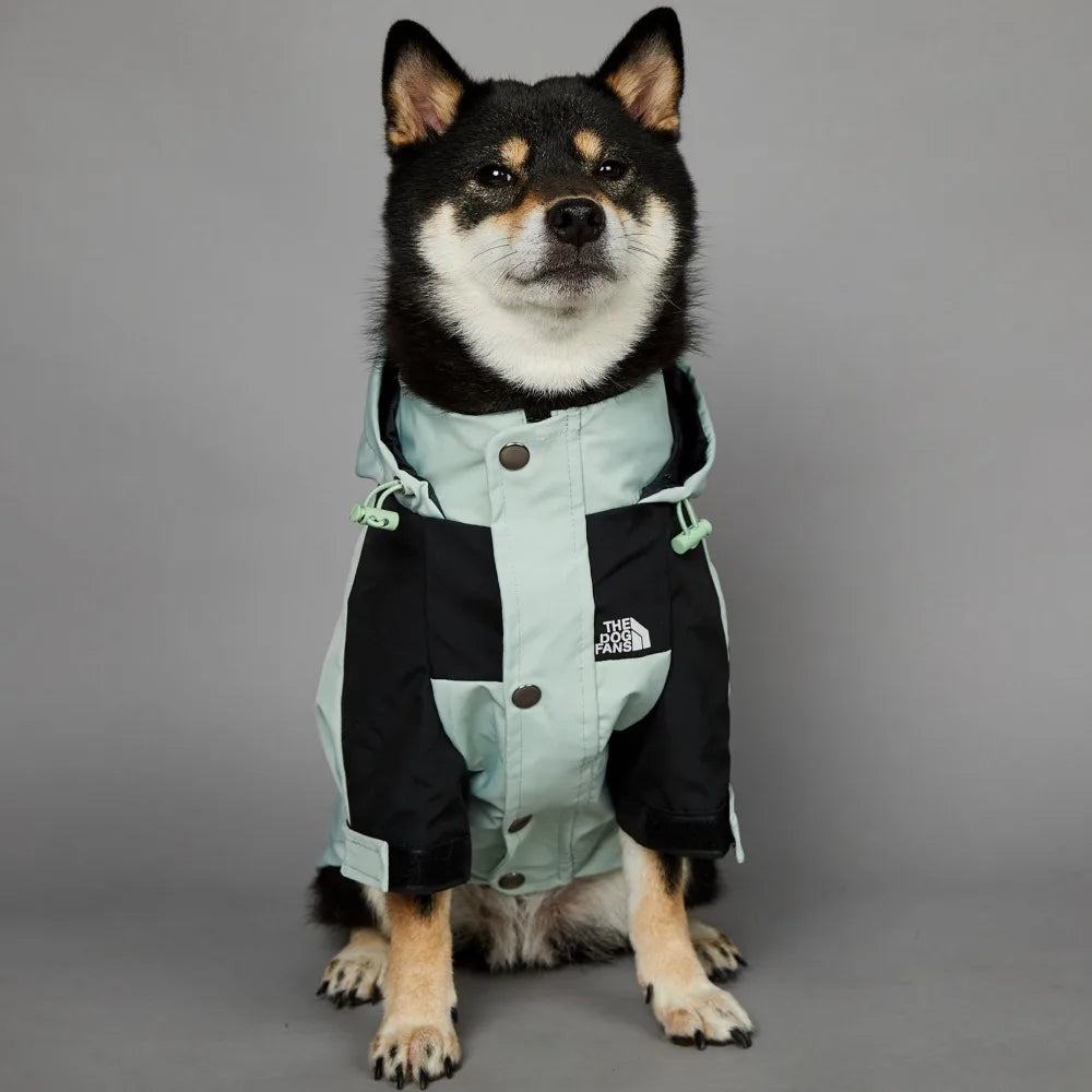 Polyester Dog Raincoat – Durable All-Season Solid Jacket