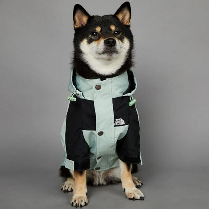 Polyester Dog Raincoat – Durable All-Season Solid Jacket