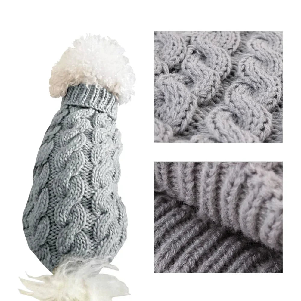 Cozy Knit Dog Sweater – Winter Warmth for Small Breeds