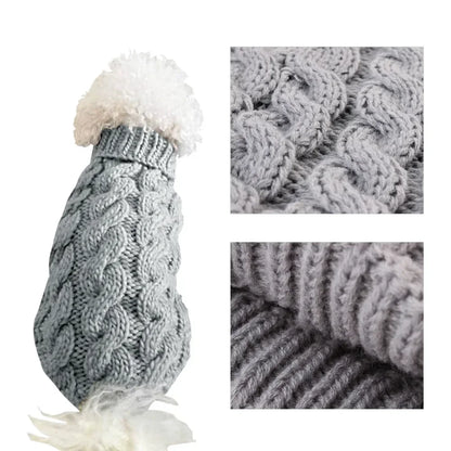 Cozy Knit Dog Sweater – Winter Warmth for Small Breeds