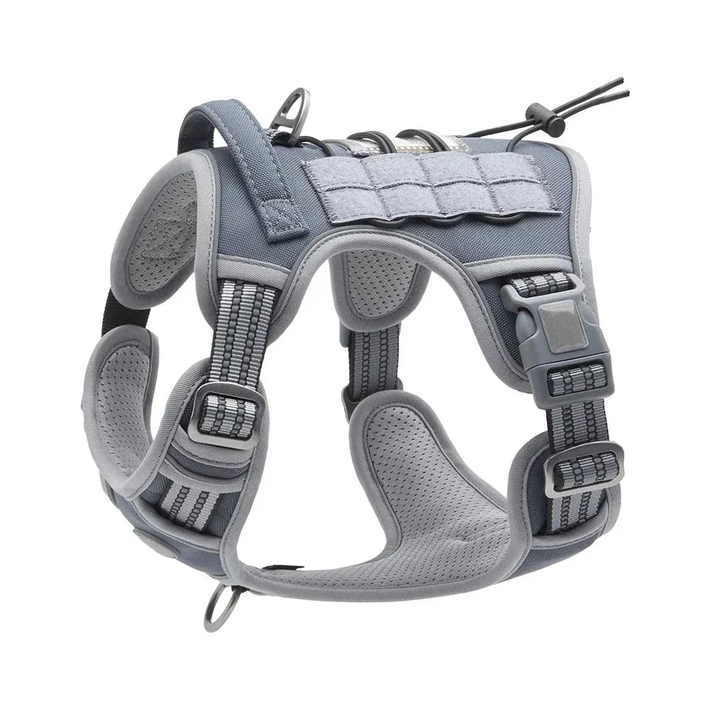 No-Pull Tactical Dog Harness – Reflective & Adjustable