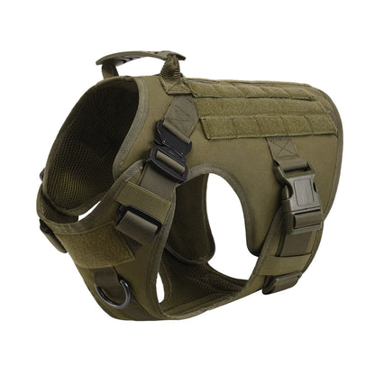 Tactical Vest Dog Harness & Leash – All Breeds