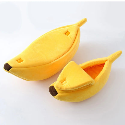 Cozy Banana Bed for Cats & Small Dogs – Soft, Cute & Comfy!