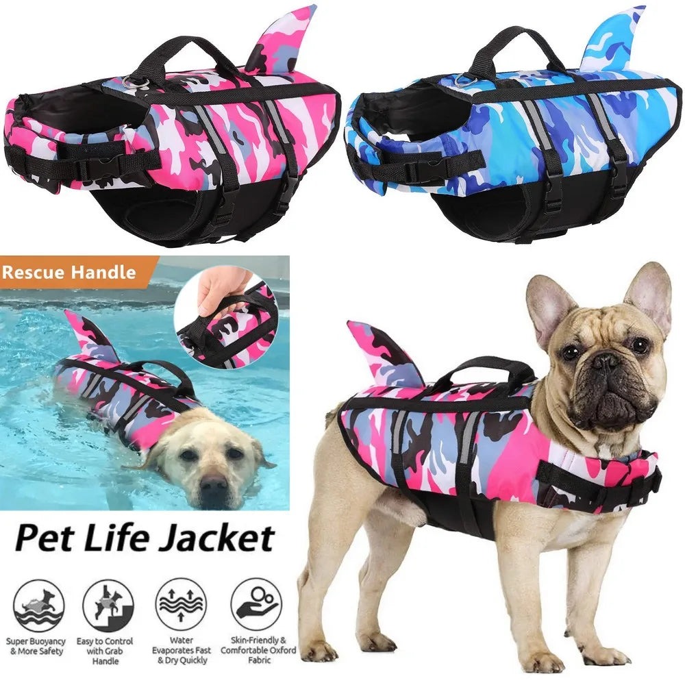 Dog Life Jacket - Shark Fin Swimming Safety Vest