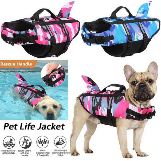 Dog Life Jacket - Shark Fin Swimming Safety Vest