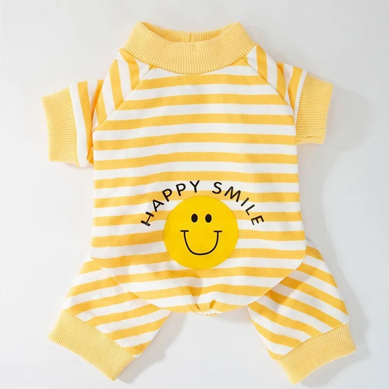 Cozy Cotton Dog Pajamas – Warm Winter Overalls for Small Dogs
