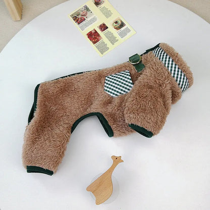 Winter Dog Pajamas – Warm Puppy Jumpsuit for Small & Medium Dogs