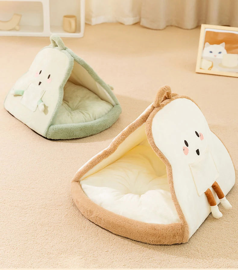 Winter Warm Dog & Cat Bed – Soft Cotton Non-Slip Sleeping Sofa Mat