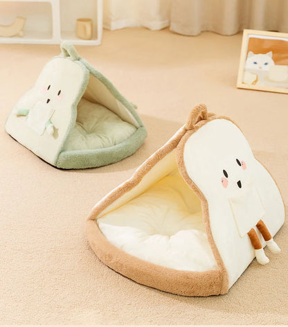Winter Warm Dog & Cat Bed – Soft Cotton Non-Slip Sleeping Sofa Mat