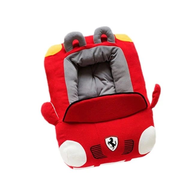 Car-Shaped Luxury Pet Bed – Warm Sofa Nest for Dogs & Cats with Cushion Mat