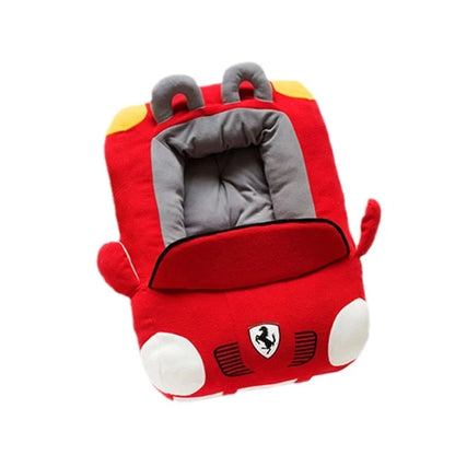 Car-Shaped Luxury Pet Bed – Warm Sofa Nest for Dogs & Cats with Cushion Mat