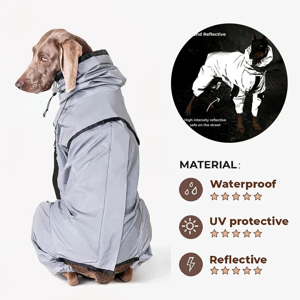 Waterproof Dog Raincoat - All-Weather Pet Jumpsuit