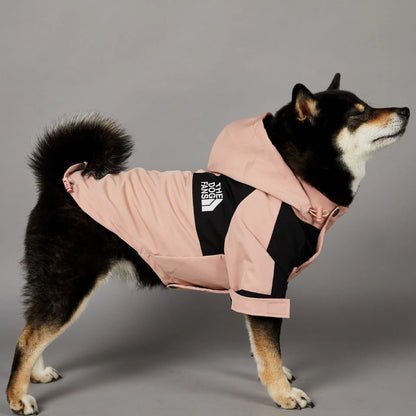 Polyester Dog Raincoat – Durable All-Season Solid Jacket