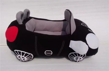 Car-Shaped Luxury Pet Bed – Warm Sofa Nest for Dogs & Cats with Cushion Mat