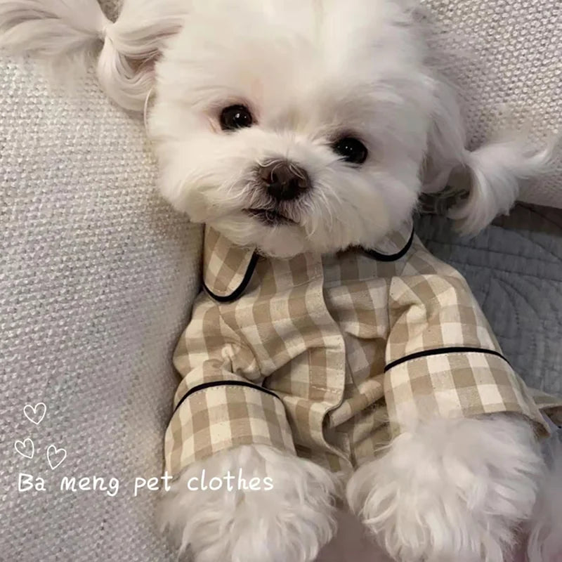 Plaid Dog Pajamas – Cute Summer Costume