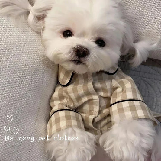 Plaid Dog Pajamas – Cute Summer Costume
