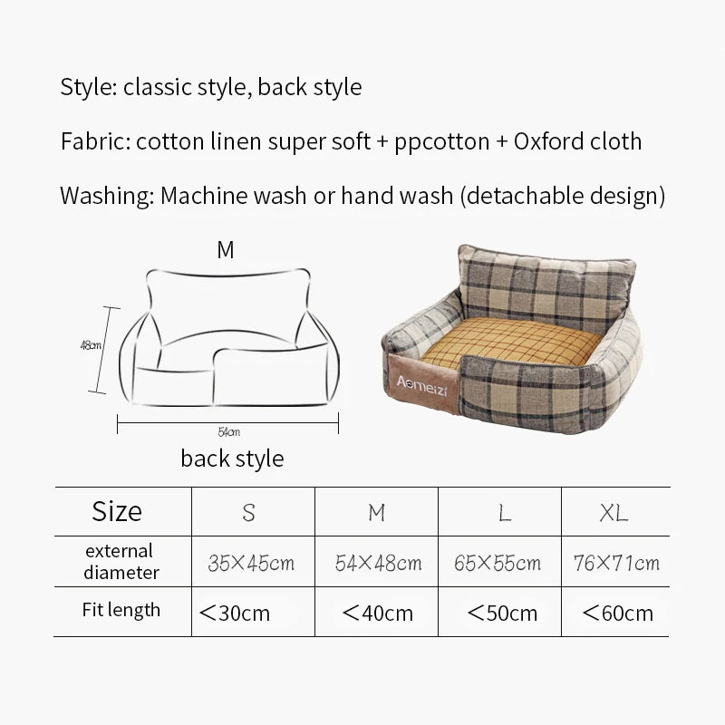 Dog Sofa Cushion – Removable Dog & Cat Bed