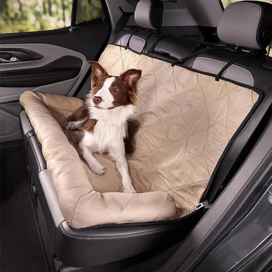 Waterproof Dog Car Seat Cover Bed – Travel Protector with Safety & Comfort
